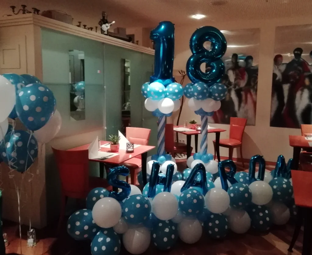 Ballons zum 18. Geburtstag