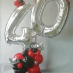 Ballons zum 40 Geburtstag Ballons zum 40 Geburtstag, Folienballons, einem Ballon Fuss, Geburtstagszahl, Zahlenballons, Latexballons, besonderes Geschenk.
