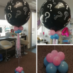 Ballons zur Baby–Taufe 11 Junge oder Mädchen Exploder Ballon, Geschlechts Ballon. Gender Reveal Party Ballon