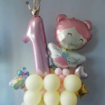 1 Geburtstag Fee Ballon, geschmückt mit Schmetterling Folienballon, Herz Folienballon, Stern Folienballon und Latexballons 1 Geburtstag Fee Ballon, Schmetterling Folienballon, Herz Folienballon, Stern Folienballon, Latexballons, Ballondekoratcion, Ballondeko