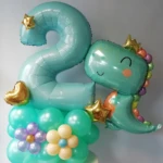 Dino Geburtstag Ballons für 2 Geburtstag, in sehr schönem Design aus Folien Ballons und Latexballon Dino Geburtstag Ballons für 2 Geburtstag, aus Folien Ballons und Latexballon Luftballons, Dino Party