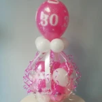 Zum 30 Geburtstag Geschenk Ballon mit Geld in pink - weiss, Verpackungsballon, Überraschung. Zum 30 Geburtstag Geschenk Ballon mit Geld in pink - weiss, Verpackungsballon, Überraschung.