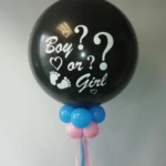 Gender Reveal Party Ballon, Boy or Girl mit Konfetti Füllung Rosa oder Blau. Geschlechts Ballon