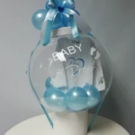 Kristall Blase, Durchsichtige Luftballons Transparent und Personalisiert, Kristall Blase, Durchsichtige Luftballons, Geburt, Baby Boy, Taufe, Welcome Baby, Luftballon, Ballon.