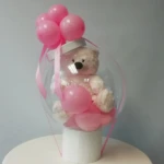 Geschenkballon zum Geburtstag, Geburt, Taufe, rosa, Bobo Klar Ballons, Transparent Luftballons, Kristall, Blase Ballons Geschenkballon, Geburtstag, Geburt, Taufe, rosa,Bobo Klar Ballons, Transparent Luftballons, Kristall, Blase Ballons